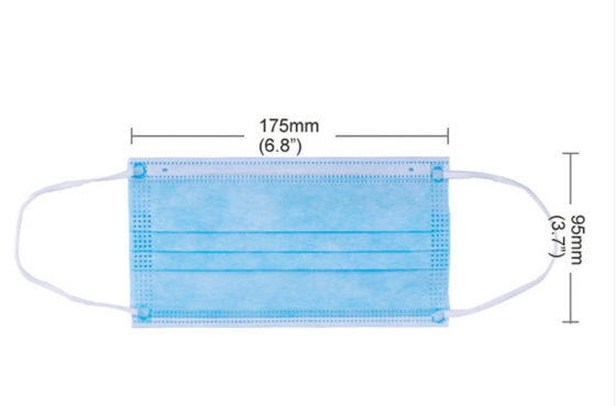 Pengait Telinga Kelas Farmasi Masker Wajah Sekali Pakai Pengait Telinga Elastis 17.5x9.5cm