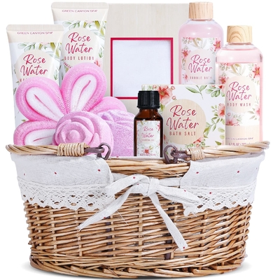 Wanita Dan Pria Vanilla Coconut Home Spa Set Bath And Body Basket