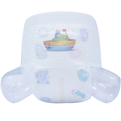 OEM Disposable Baby Pull Up Pants Popok Dengan Saluran Pencegahan Kebocoran 3D