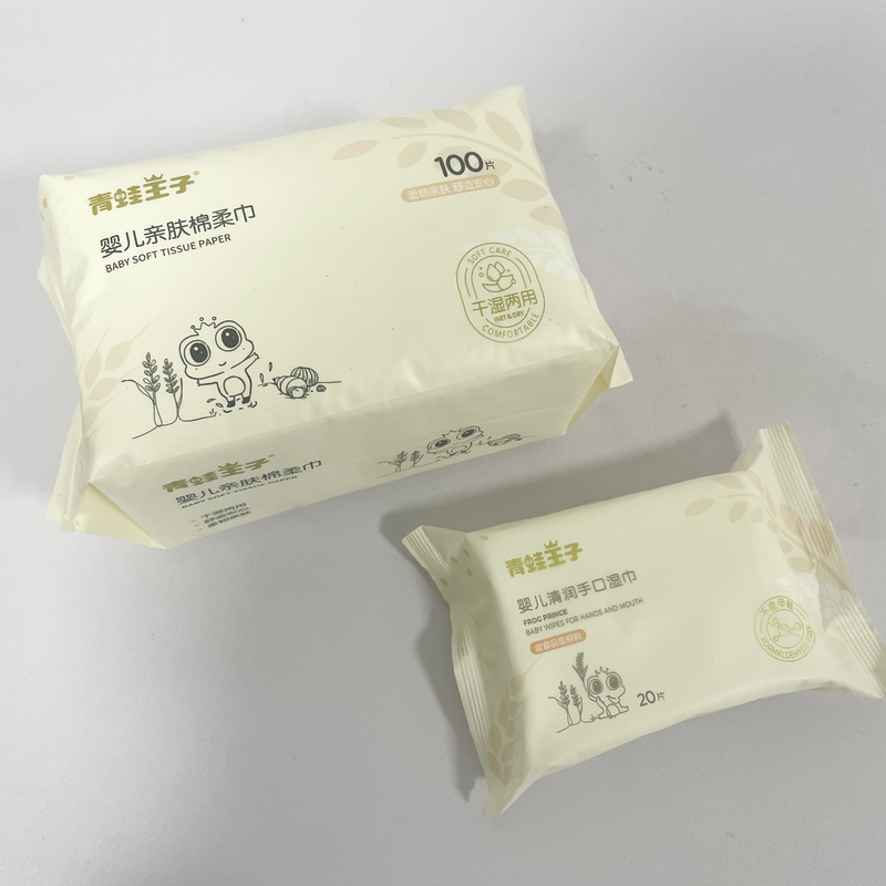 100 PCS Disesuaikan Kapas Organik Lap Kering Sekali Pakai Katun Lembut Lap Kering Basah