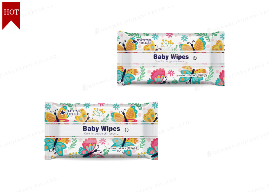 Grosir Tisu Basah Bayi Organik Bersih Biodegradable Kustom untuk Tangan dan Wajah