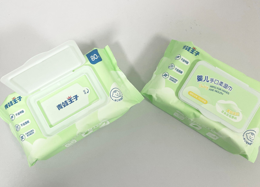 Organik 99% Air Tisu Bayi Label Pribadi Kain Non Woven Tisu Basah Bayi