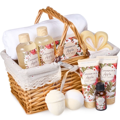 Wanita Dan Pria Vanilla Coconut Home Spa Set Bath And Body Basket